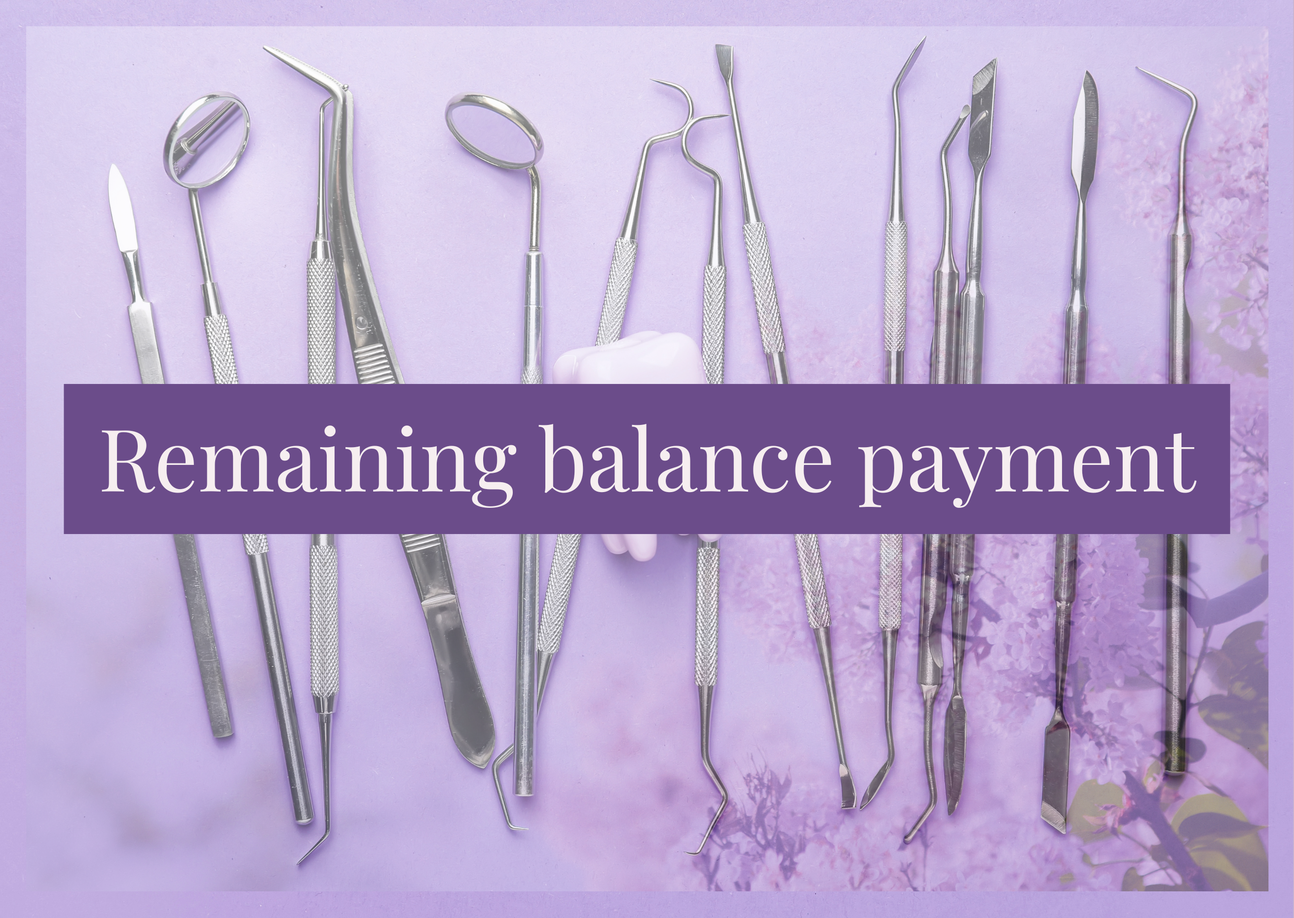 Outstanding balance (deposit paid)
